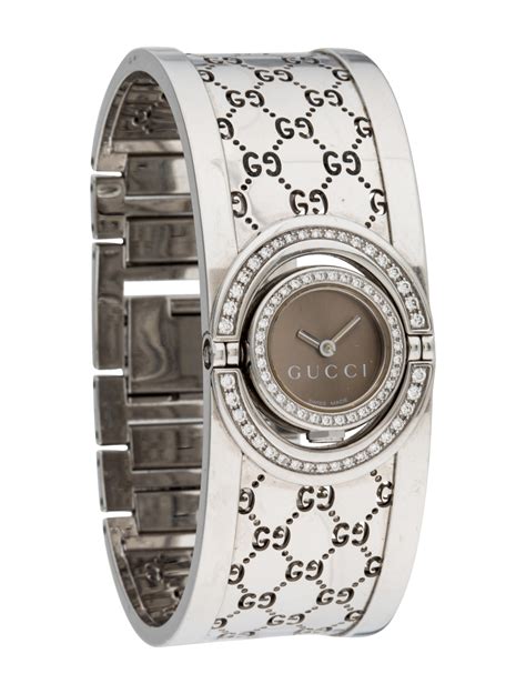 gucci twirl diamond watch|gucci twirl watch gold.